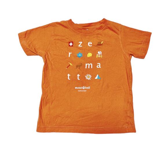 Montbell Switzerland Graphic Tee Size 120 - Picture 1 of 9